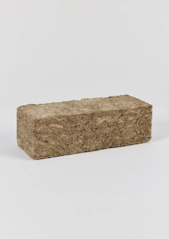 Unique mid-century shelf decor-Reusable All Natural Agra-Wool Natural Floral Foam Brick - 8.5"