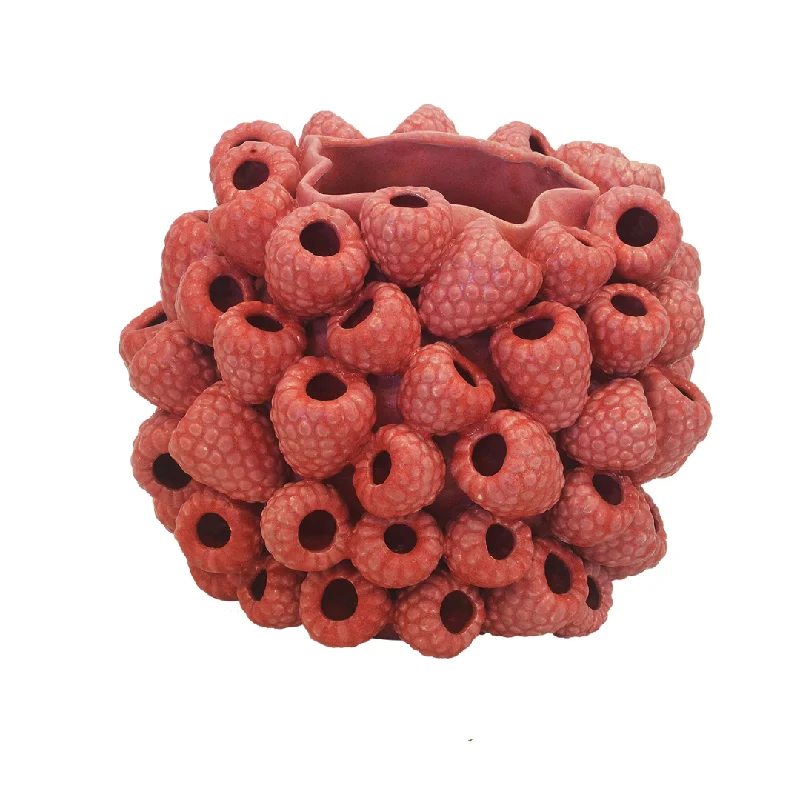 Contemporary matte wall vase-CERAMIC RASPBERRY VASE