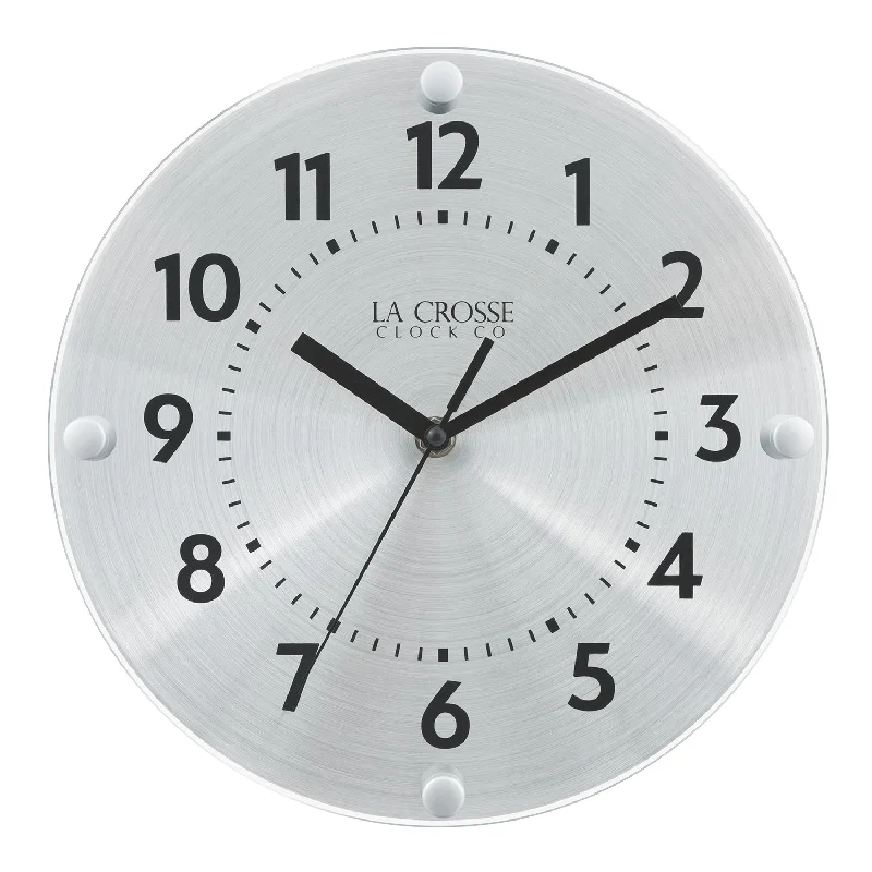 Minimalist white shelf unit-404-3725 10-inch Orion Metal Wall Clock