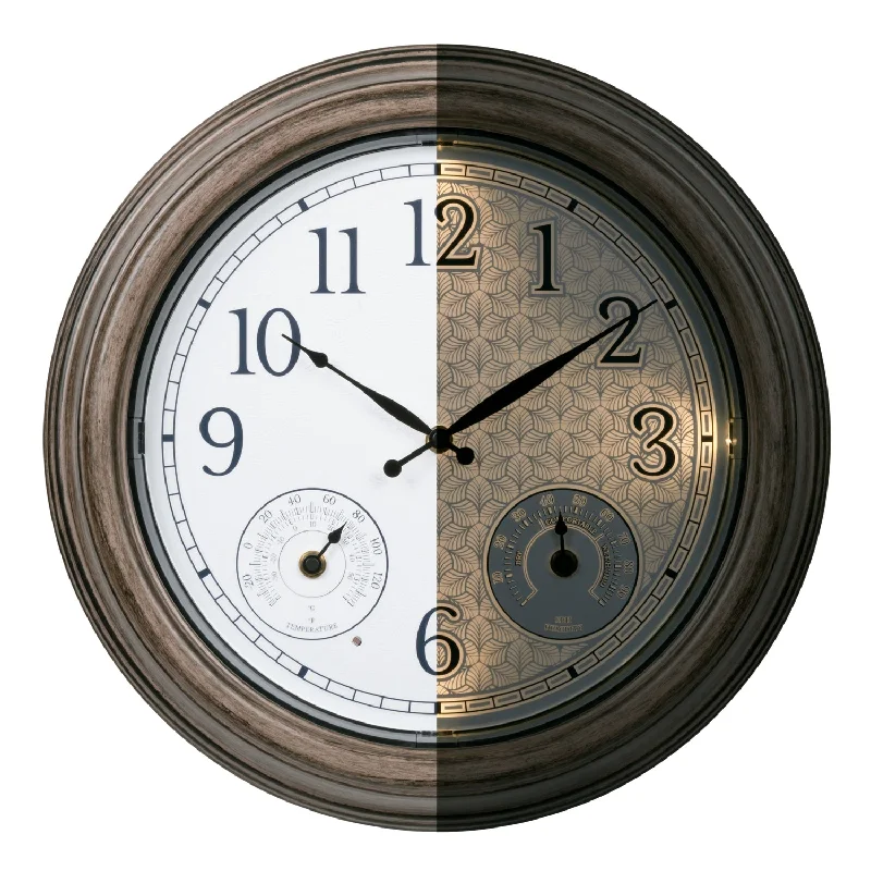 Unique farmhouse wall tapestry-435-3239 15.5-inch Lighted Dial Clock with Temp and Humidity