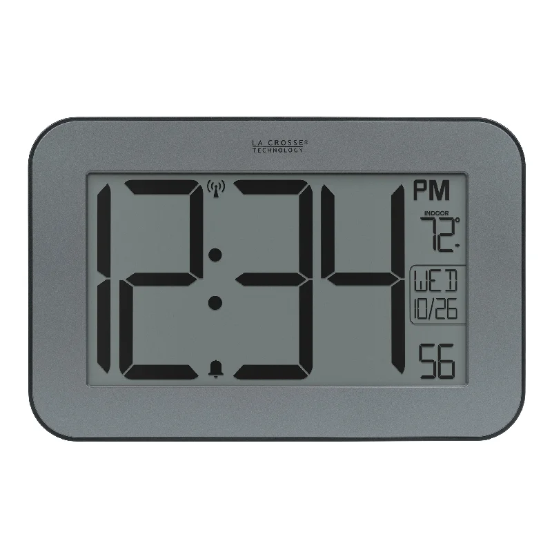 Small rattan wall plaque-513-02927 Atomic Digital Wall Clock