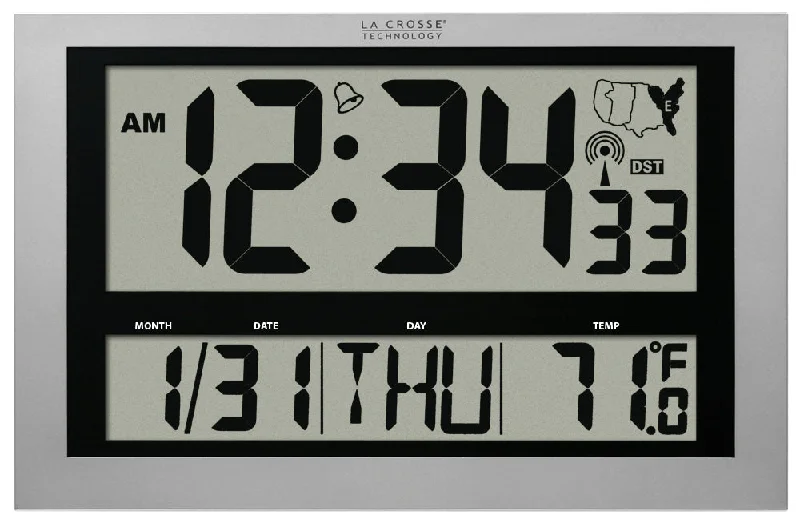 Small iron wall art-513-1211 Atomic Digital Wall Clock with Large 4 inch Time Display