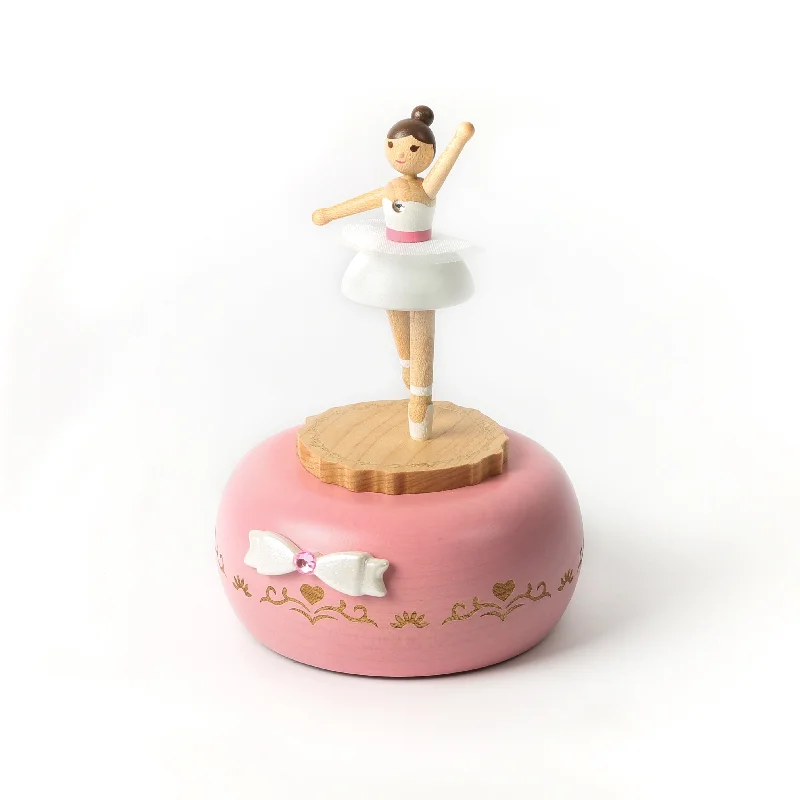 Elegant silk wall shelf-Ballet Girl | Wooden Music Box