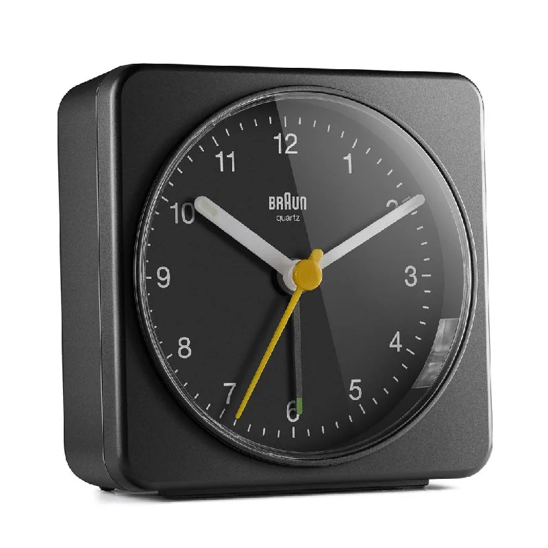 Small rattan candle holder-BC03 Braun classic analogue alarm clock  - black