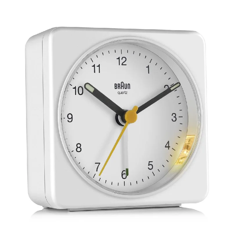 Large abstract wall art-BC03 Braun classic analogue alarm clock  - white