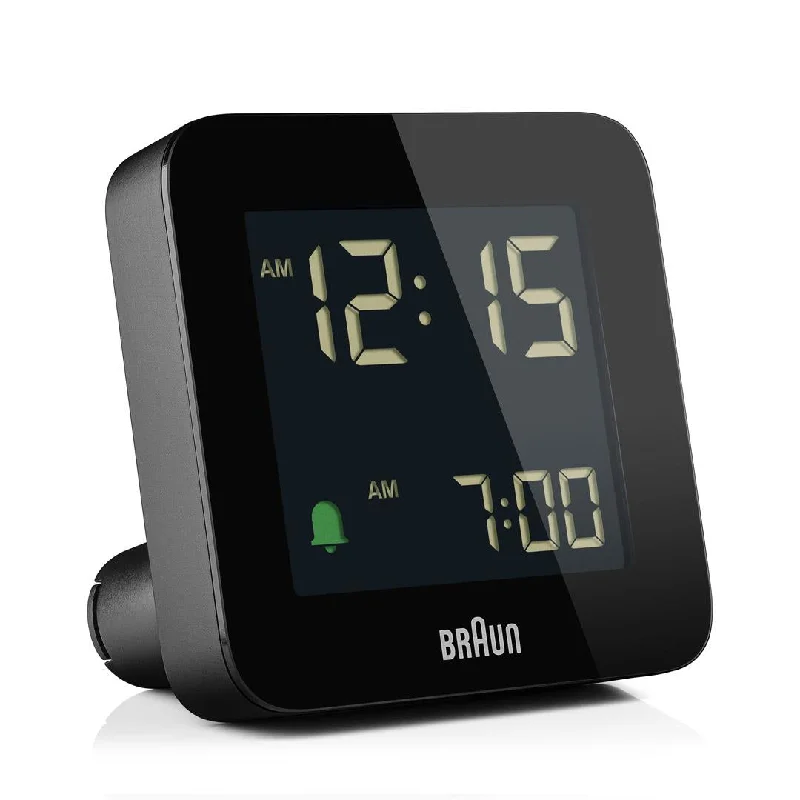 Rustic oak wall art-BC09 Braun digital alarm clock - black