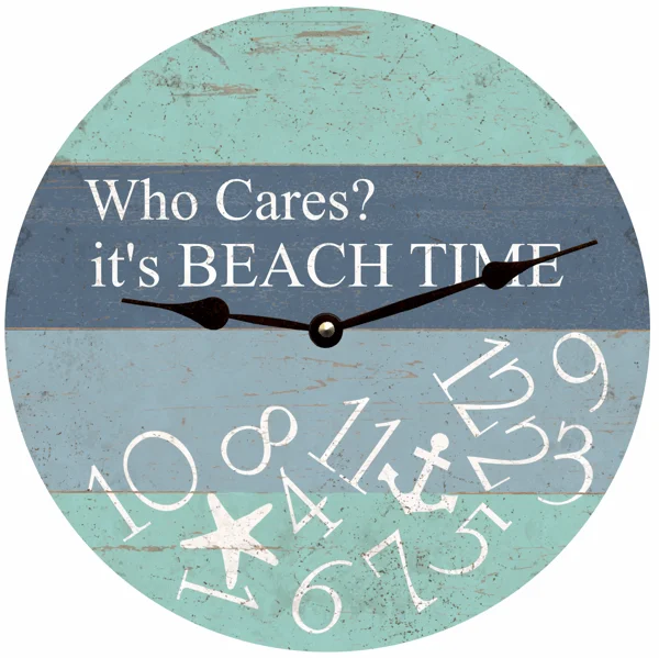 Vintage gold picture frame-Beach Time Whatever Clock- Who Cares It's Beach Time Clock