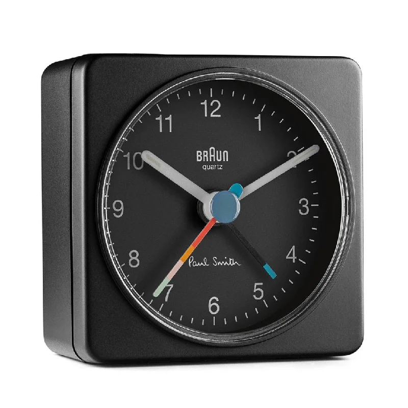 Modern brass wall art-Braun x Paul Smith Limited Edition Classic Travel Analogue Alarm Clock - Black