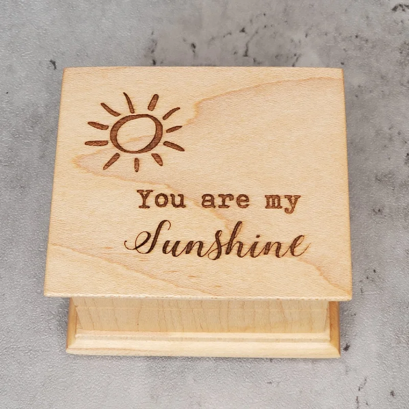 Contemporary ceramic wall art-Music Box You are my sunshine engraved on top, choose color and song