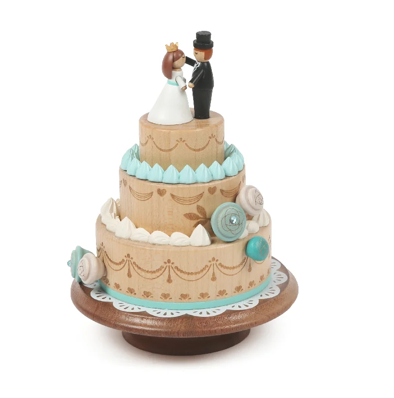 Large floral wall art-Couple Wedding Cake | Wooden Music Box