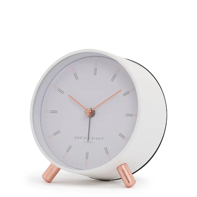 Large floral wall hanging-ELLIE White Silent Alarm Clock