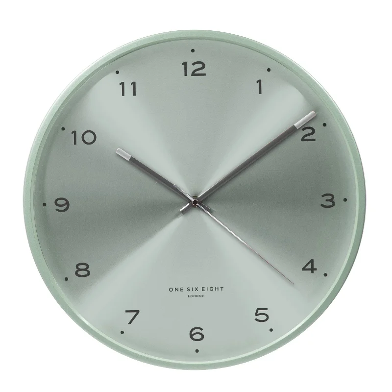 Minimalist gray wall art-ELSA 30cm Sage Green Silent Wall Clock