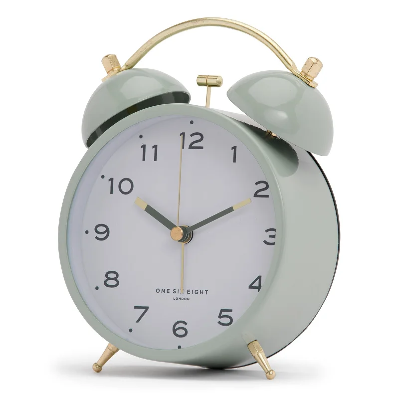 Small brass plant stand-ELSA Sage Green Alarm Clock