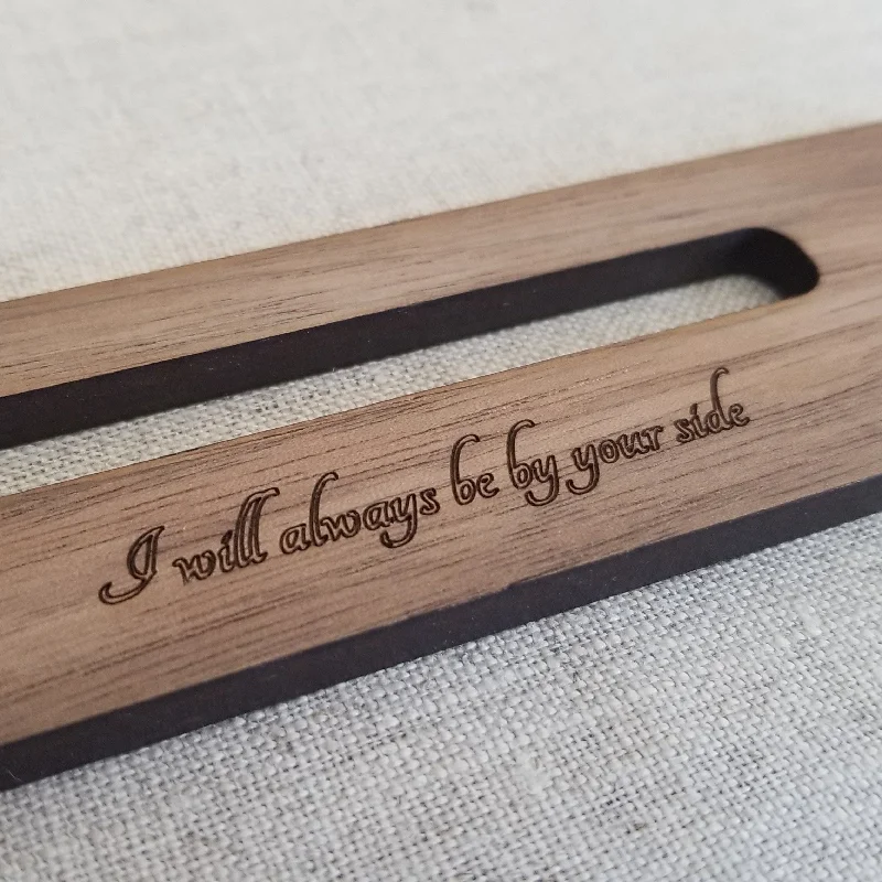 Minimalist white wall shelf-Engraved Message (Front)