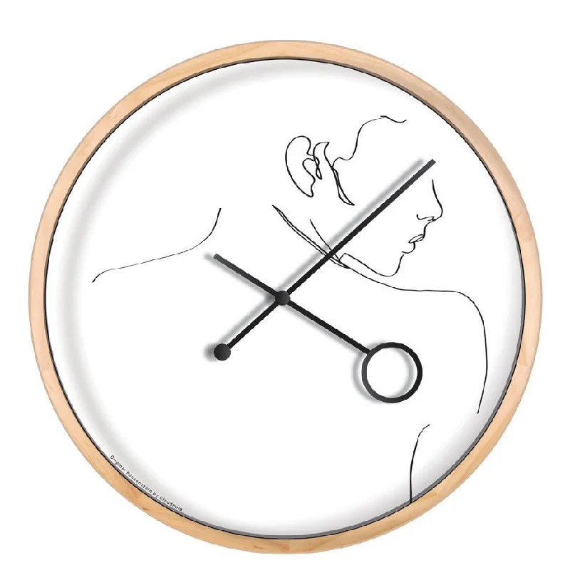 Elegant silk wall art-Flirt Wall Clock