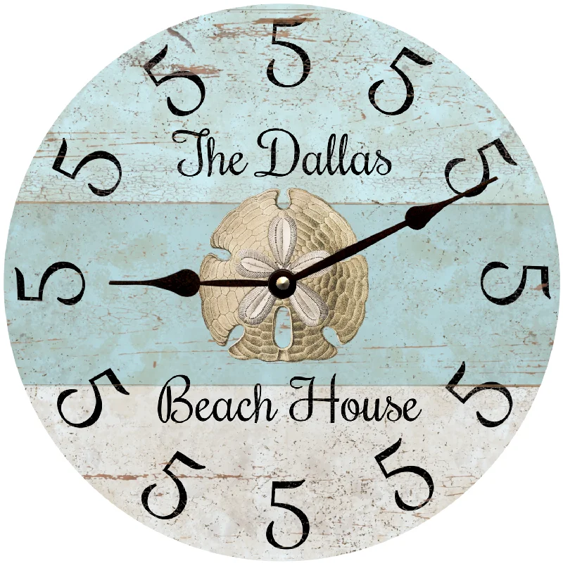 Contemporary glass vase holder-It's Five O Clock Somewhere Beach House Clock