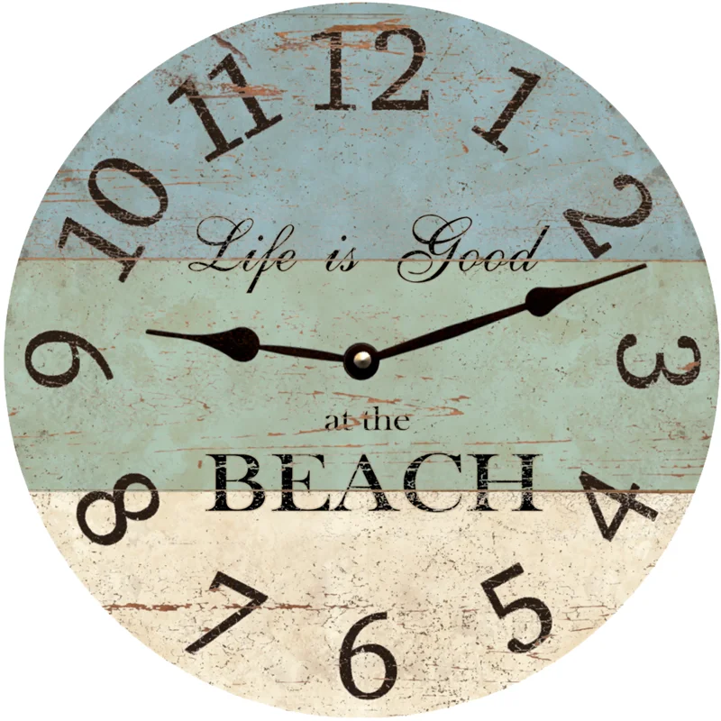 Rustic cedar wall shelf-Life is Good at the Beach Clock