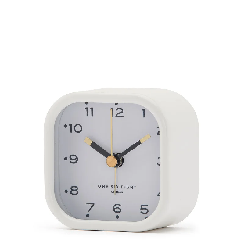 Small ceramic plant holder-LISA White Alarm Clock