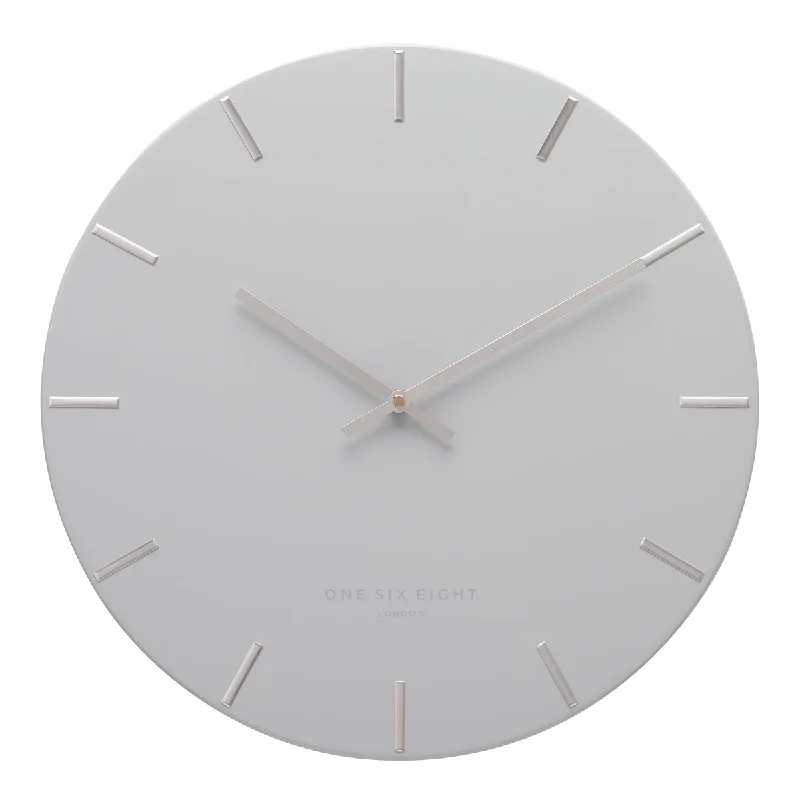 Unique farmhouse wall plaque-LUCA Light Grey 40cm Silent Wall Clock