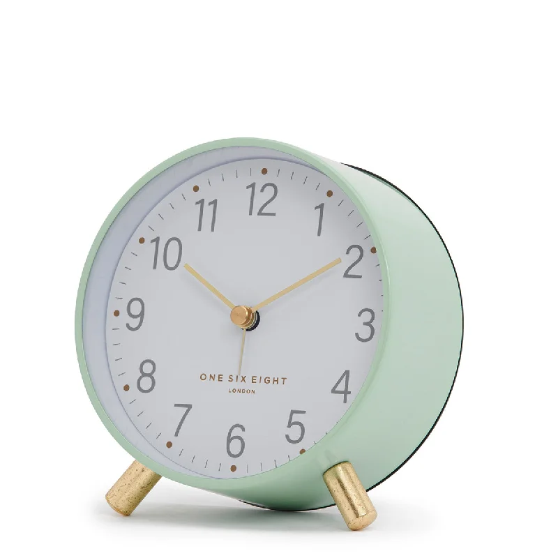 Handmade bamboo wall art-MAISIE Mint Silent Alarm Clock