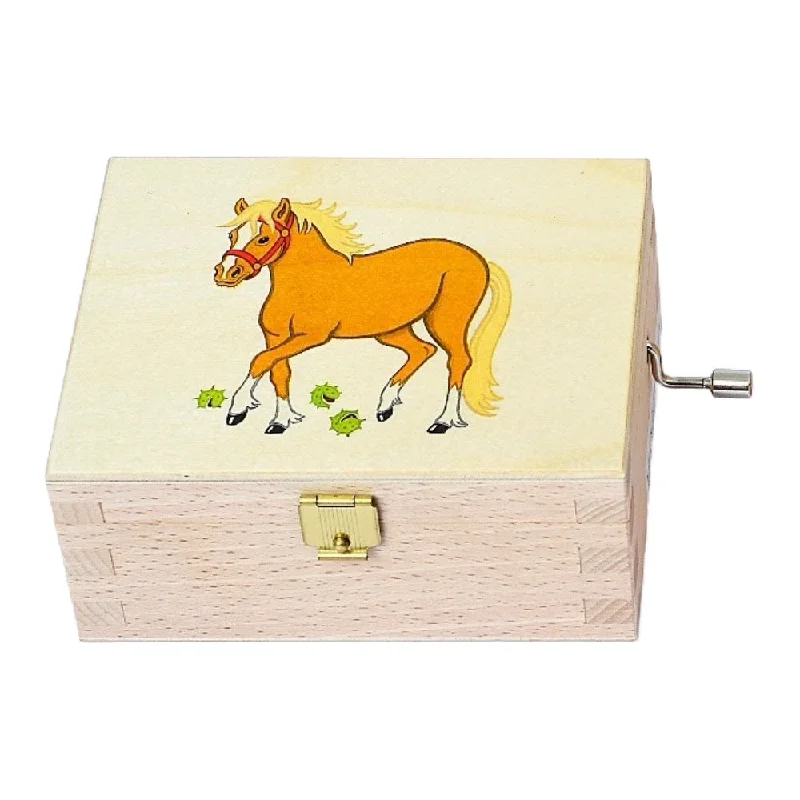 Small rattan table lamp-Atelier Fischer Musical Jewelry Box · Horse