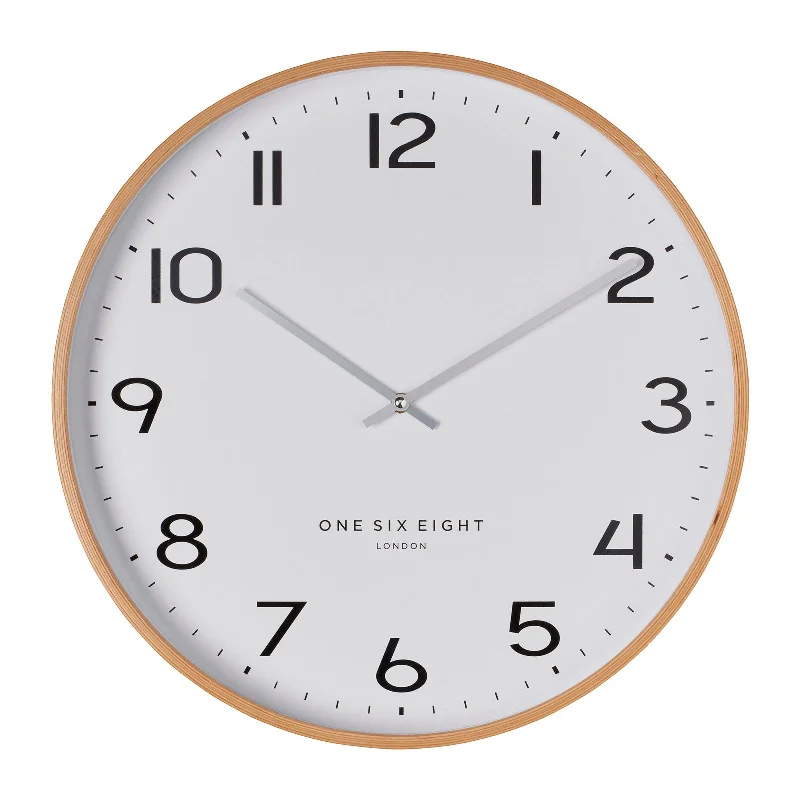 Elegant rattan wall mirror-OLIVIA 53cm Silent Wall Clock