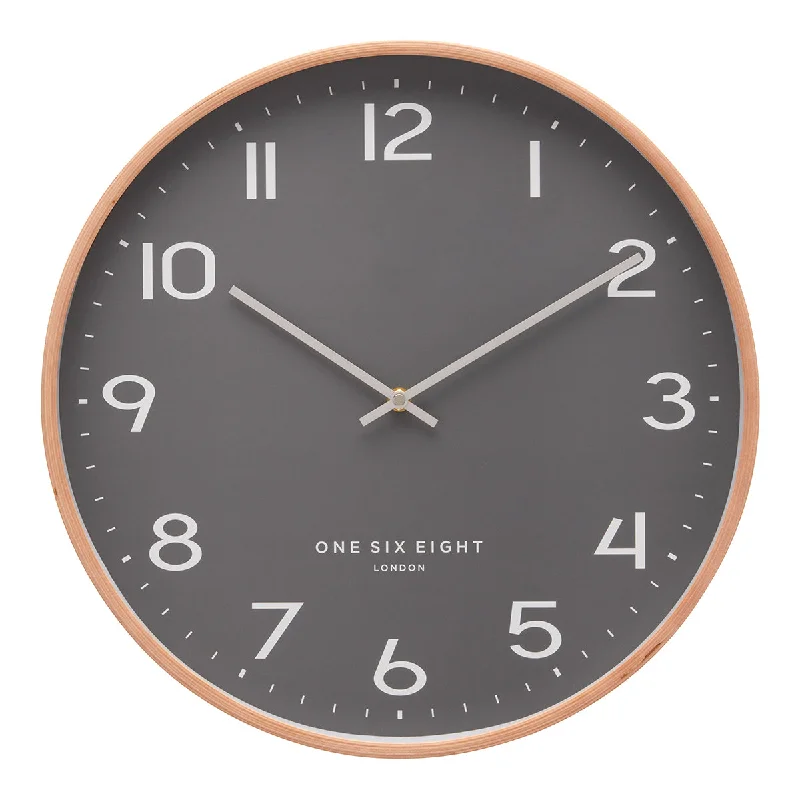 Modern acrylic wall art-OLIVIA Grey 53cm Silent Wall Clock