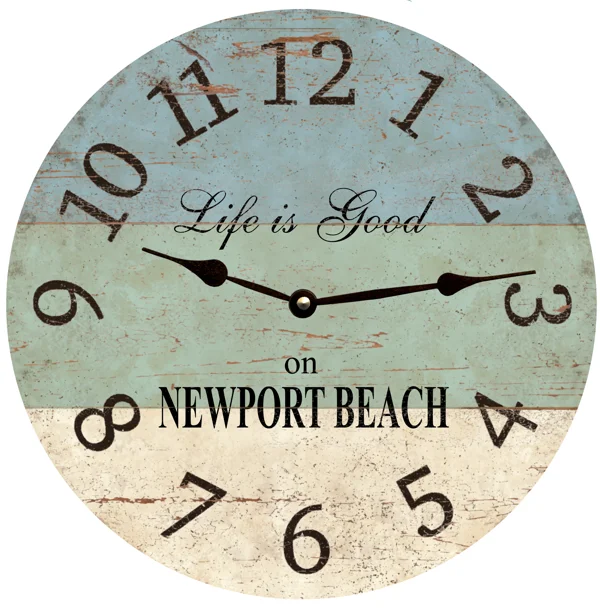 Small copper wall shelf-Personalized Beach Clock- Life is Good at the Beach Personalized Clock