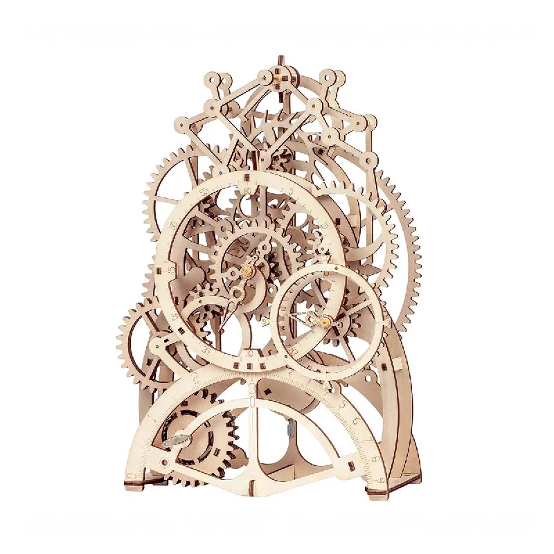 Small iron table figurine-ROKR Pendulum Clock Mechanical Gear 3D Wooden Puzzle LK501