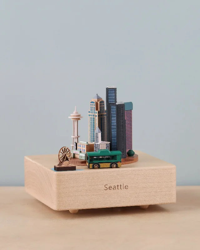 Unique industrial wall art-Seattle Wooden Music Box