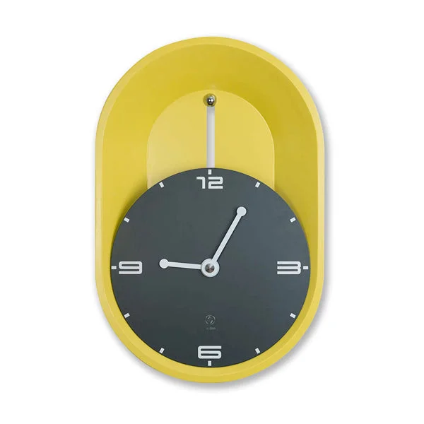 Modern acrylic table statue-SY Time Aspendos 19.7 Inch ( 50cm ) Analog Wooden Decorative Wall Clock, Yellow