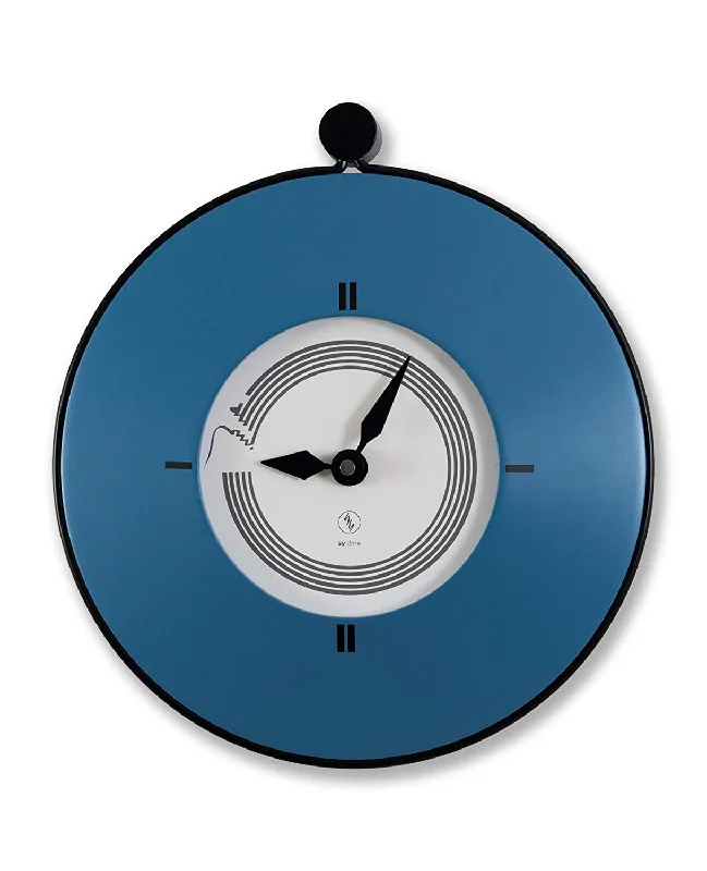 Elegant velvet wall hook-SY Time Decorative Wall Clock, Adalya 15.7 Inch ( 40cm ) Analog Lacquered Blue