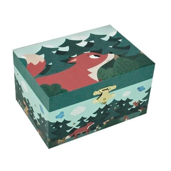 Unique farmhouse wall tapestry-Trousselier Music Box- Fox in the Forest