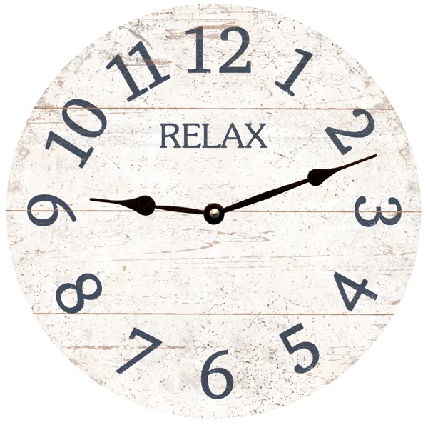 Minimalist gray wall art-White Rustic Clock – Relaxation Inspired Home Decor