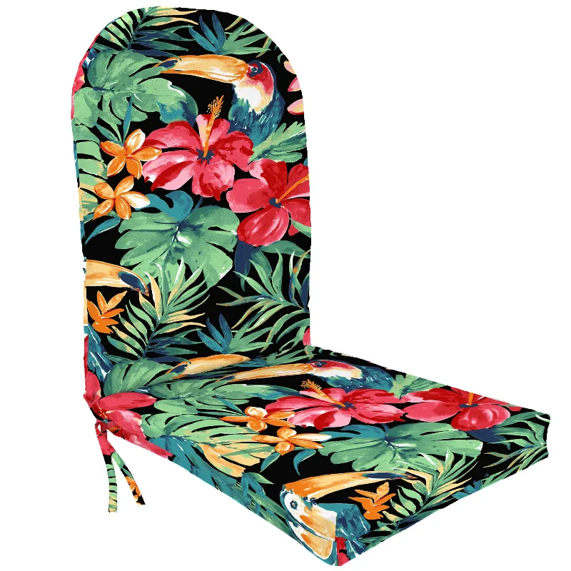 Unique industrial wall art-19" x 51" Outdoor Adirondack Chair Cushion with Ties - 50.5'' L x 19'' W x 4'' H