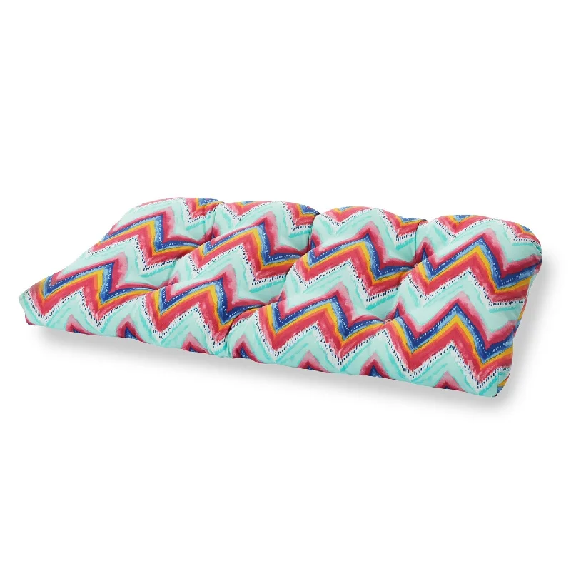 Large abstract wall shelf-Terrasol Gypsy Stripe Outdoor Settee/Loveseat Cushion