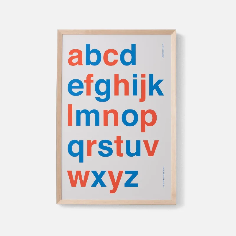 Large geometric wall shelf-Alphabet Print