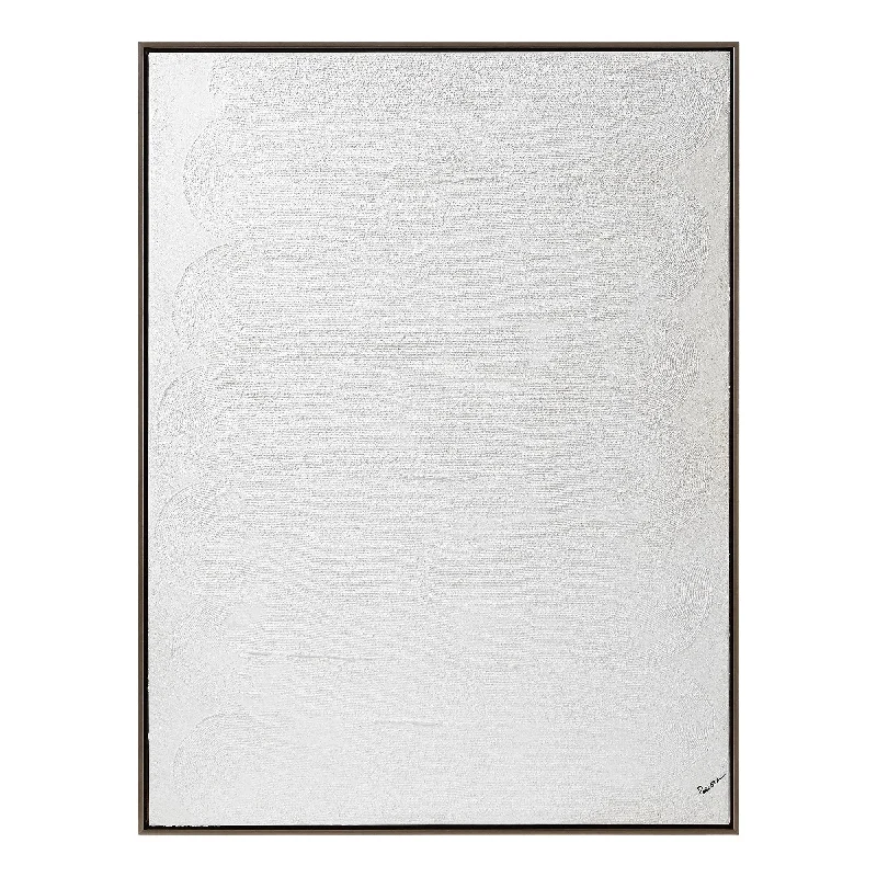 Elegant silk flower arrangement-Artic White Textured Canvas Wall Art