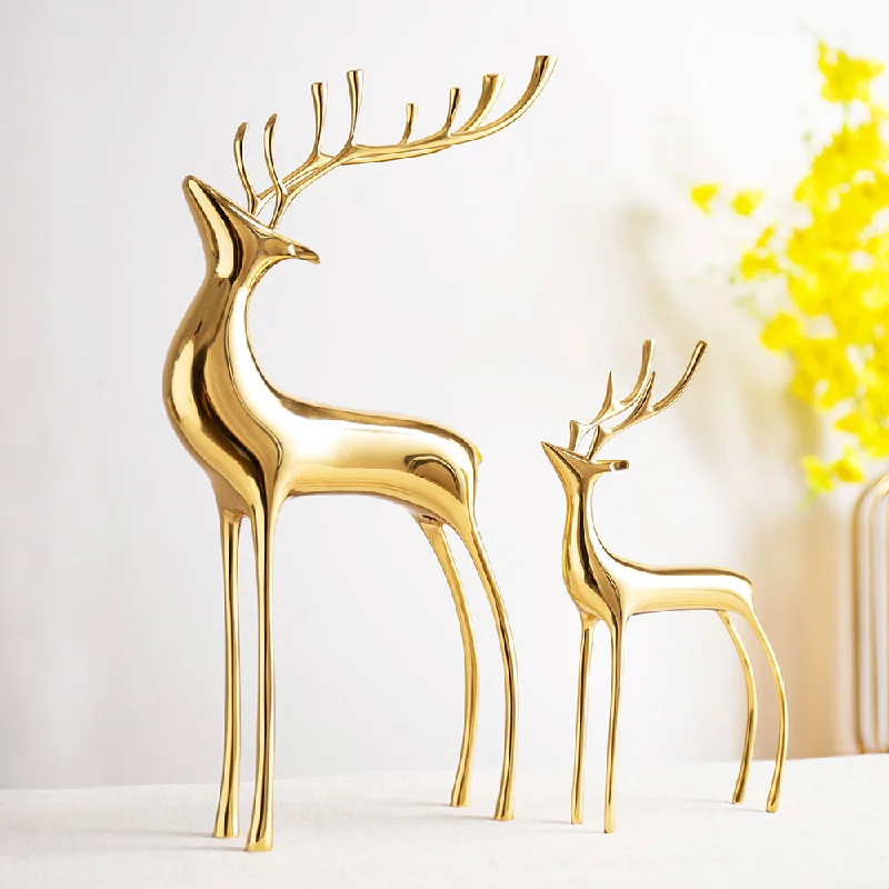 Modern steel wall art-ArtZ® Abstract Nordic Reindeer Sculptures