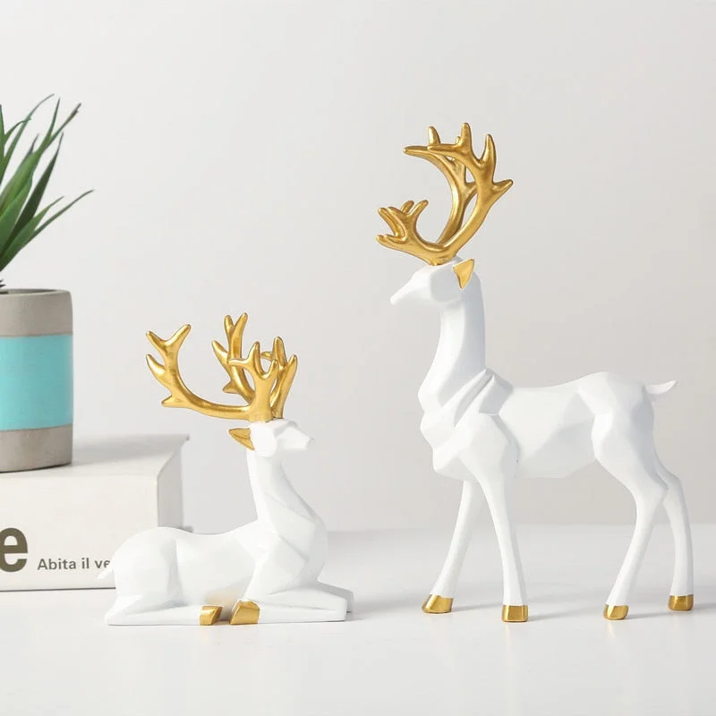 Modern steel wall art-ArtZ® Nordic Reindeer Sculptures