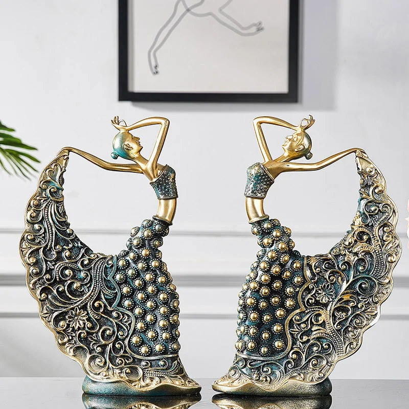 Small copper wall shelf-ArtZ® Peacock Dancer Figurines