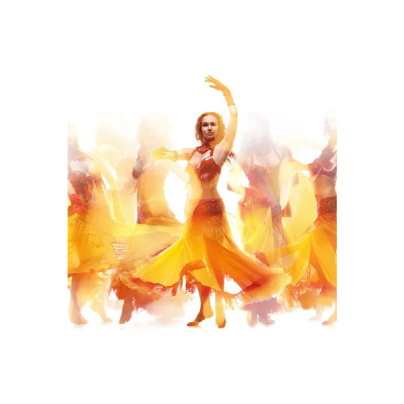 Handmade jute wall hook-ArtzFolio Fire Dance Unframed Paper Poster