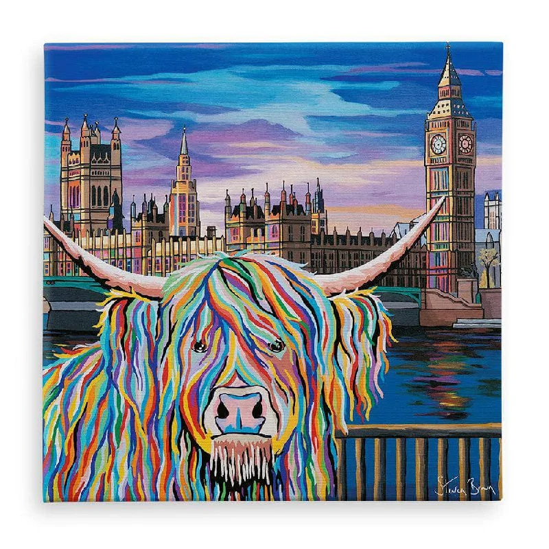 Modern steel wall hook set-Wee Ben McCoo - Canvas Prints