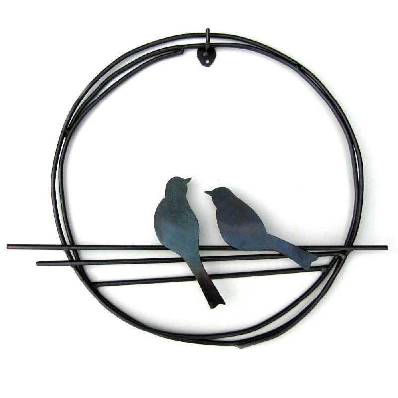 Vintage gold wall clock-Bird Ring