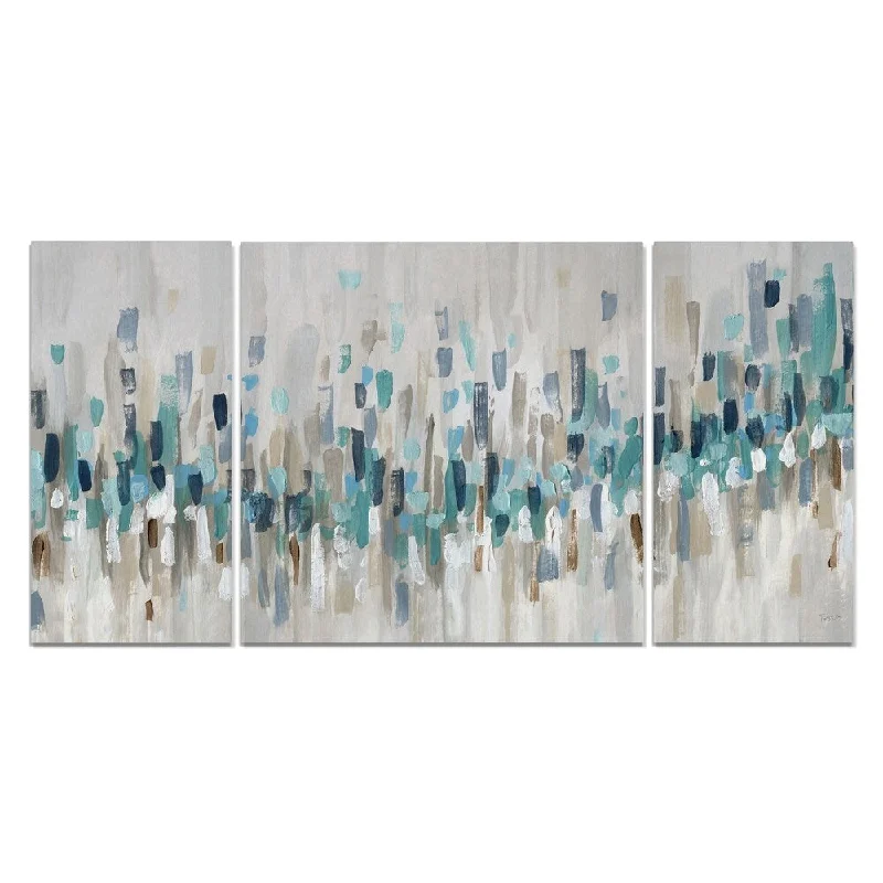 Vintage silver wall art-Blue Staccato-A Premium Multi Piece Art available in 3 sizes