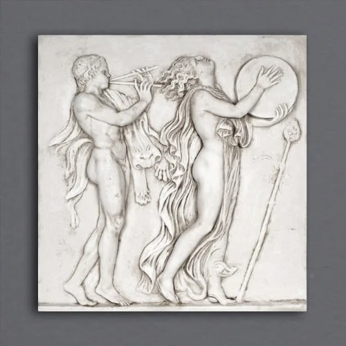 Large floral wall art-Dance in honour of Dionysus Bas-relief