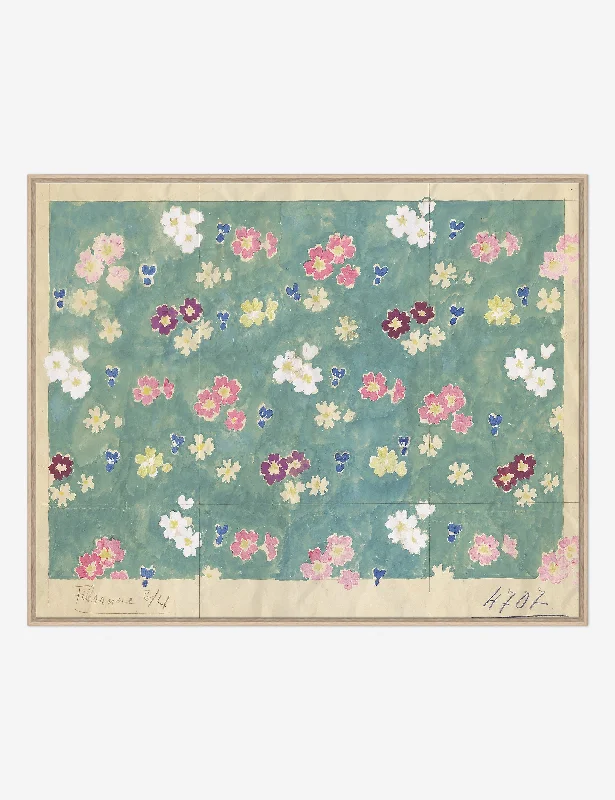 Handmade jute table coaster-Flower Field Print by Paule Marrot