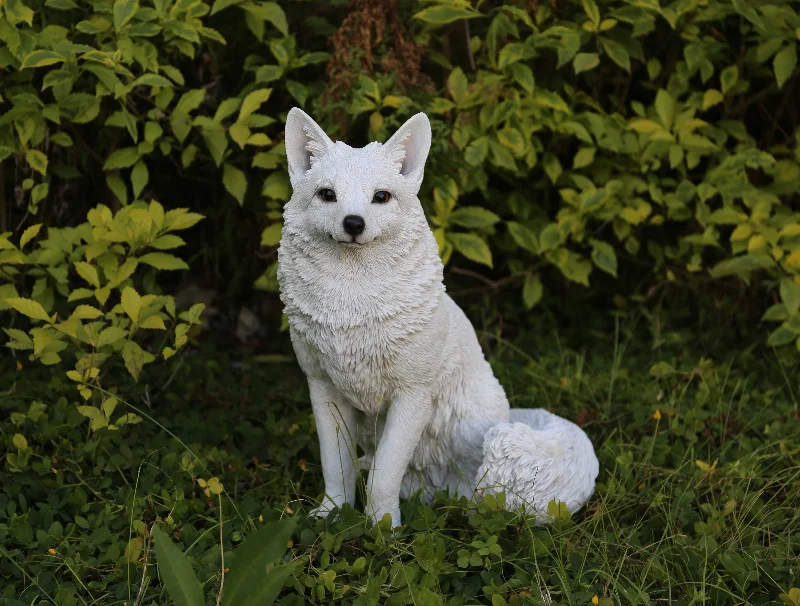 Rustic cedar wall shelf-Fox Sitting Statue