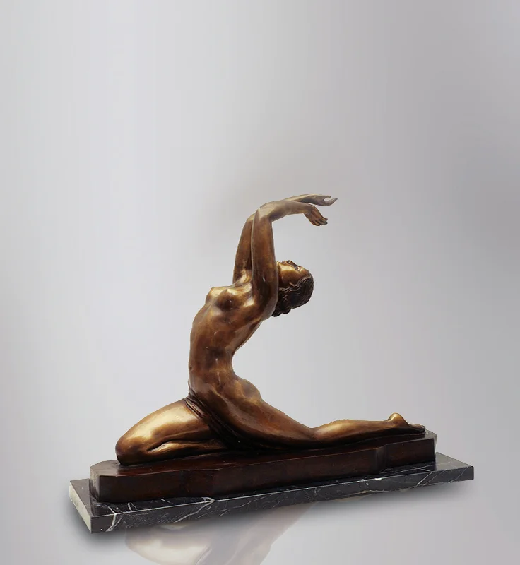 Small copper shelf bracket-Art Deco French Dancer