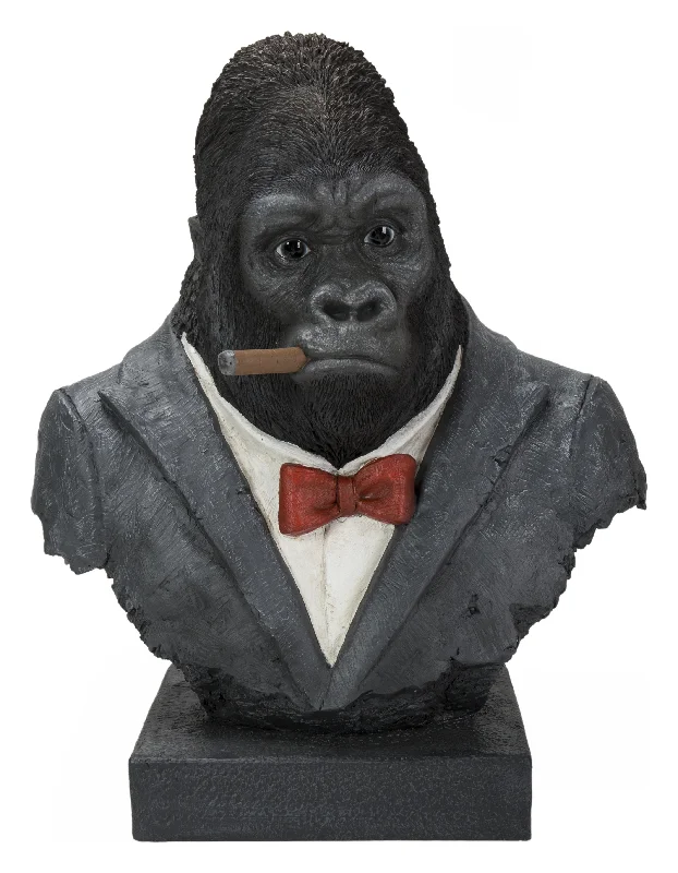 Unique farmhouse wall art-Gorilla Head With Tux